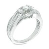 Thumbnail Image 1 of 0.45 CT. T.W. Diamond Three Stone Bypass Ring in 10K White Gold