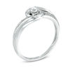 Thumbnail Image 2 of 0.15 CT. T.W. Diamond Bypass Milgrain Promise Ring in 10K White Gold