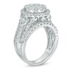Thumbnail Image 2 of 2.50 CT. T.W. Composite Diamond Frame Multi-Row Bridal Set in 14K White Gold