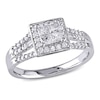 Thumbnail Image 0 of 0.53 CT. T.W. Quad Princess-Cut Diamond Three Row Split Shank Engagement Ring in 10K White Gold