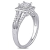 Thumbnail Image 1 of 0.53 CT. T.W. Quad Princess-Cut Diamond Three Row Split Shank Engagement Ring in 10K White Gold