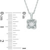 Thumbnail Image 2 of 0.23 CT. T.W. Diamond Solitaire Twist Pendant and Earrings Set in 10K White Gold
