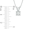 Thumbnail Image 2 of 0.95 CT. T.W. Diamond Solitaire Pendant and Earrings Set in 10K White Gold