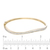 Thumbnail Image 2 of 0.95 CT. T.W. Diamond Wavy Bangle in Sterling Silver and 14K Gold Plate