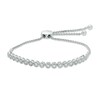 Thumbnail Image 1 of 0.25 CT. T.W. Diamond Bubbles Bolo Bracelet in Sterling Silver - 9.5"
