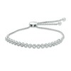 Thumbnail Image 0 of 0.25 CT. T.W. Diamond Bubbles Bolo Bracelet in Sterling Silver - 9.5"