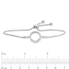 Thumbnail Image 1 of Diamond Accent Circle Station Bolo Bracelet in Sterling Silver - 9.5"