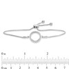 Thumbnail Image 1 of Diamond Accent Circle Station Bolo Bracelet in Sterling Silver - 9.5"