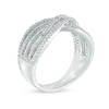 Thumbnail Image 1 of Diamond Accent Crossover Ring in Sterling Silver