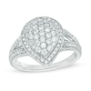 0.95 CT. W.T Pear-Shaped Composite Diamond Ring in Sterling Silver