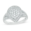 Thumbnail Image 0 of 0.95 CT. W.T Pear-Shaped Composite Diamond Ring in Sterling Silver