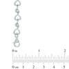 Thumbnail Image 2 of Diamond Accent Heart Link Bracelet in Sterling Silver - 7.5&quot;