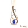 Thumbnail Image 1 of Le Vian® Blueberry Tanzanite™ and 0.44 CT. T.W. Diamond Infinity Twist Pendant in 14K Strawberry Gold™