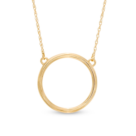 Circle Necklace in 10K Gold