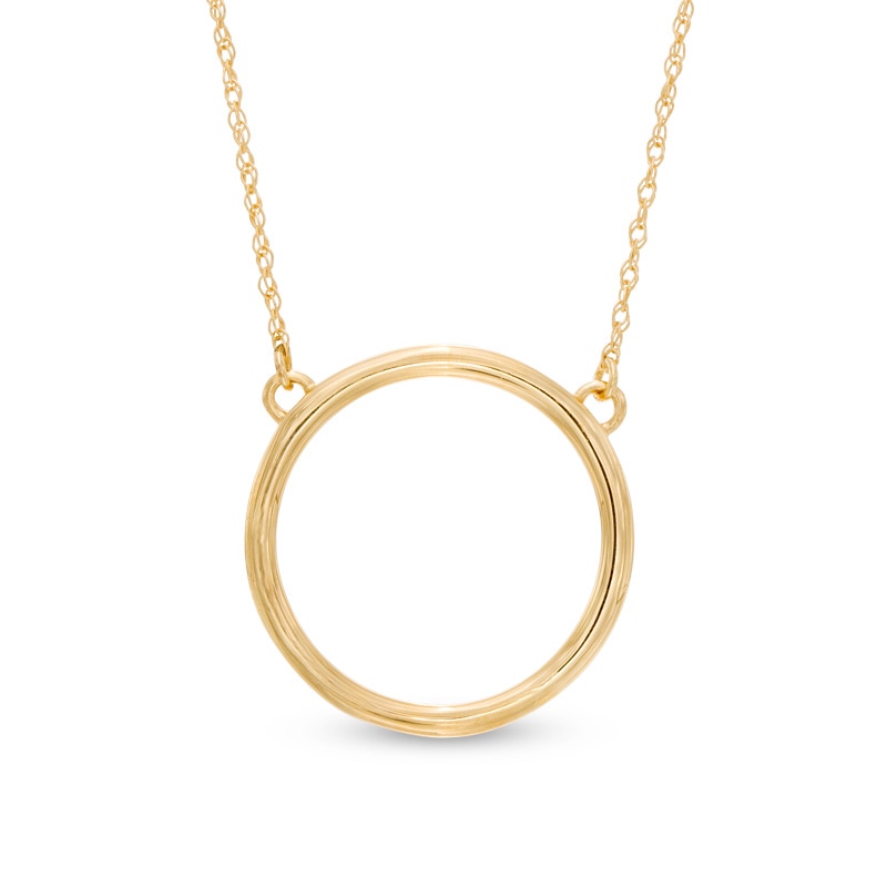 Circle Necklace in 10K Gold|Peoples Jewellers