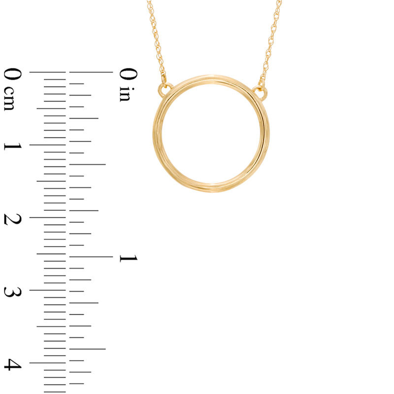 9ct Yellow Gold Linked Circle Necklace - thbaker.co.uk