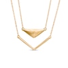 Thumbnail Image 0 of Abstract Chevron Double Strand Necklace in 10K Gold