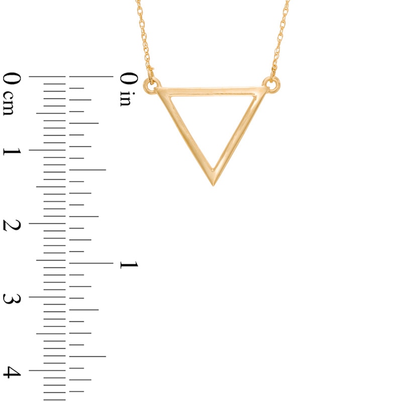 Open Triangle Necklace in 10K Gold