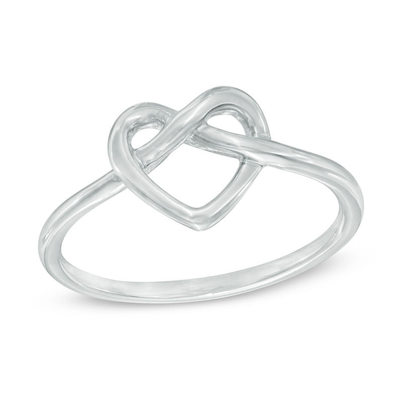 Heart-Shaped Knot Ring in 10K White Gold|Peoples Jewellers