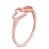 Thumbnail Image 2 of Double Heart Ring in 10K Rose Gold