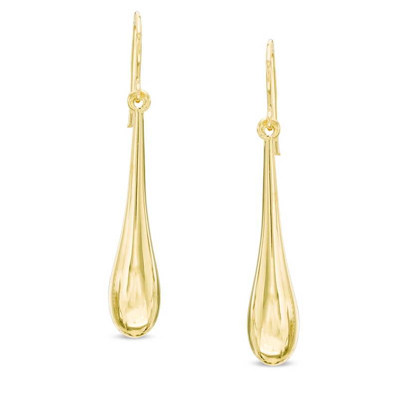 Elongated Teardrop Earrings in Hollow 14K Gold|Peoples Jewellers