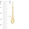 Elongated Teardrop Earrings in Hollow 14K Gold