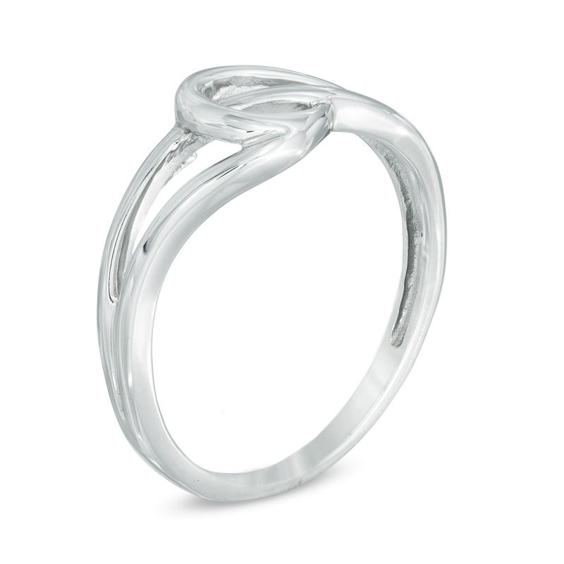 Loop Split Shank Ring 10K White Gold