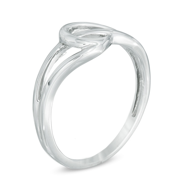Main Image 2 of Loop Split Shank Ring in 10K White Gold
