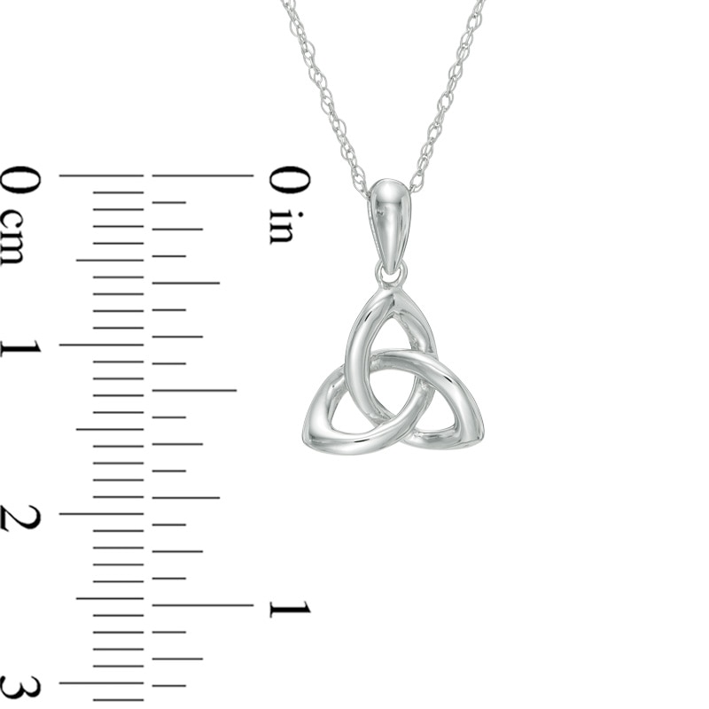 Main Image 2 of Celtic Trinity Knot Pendant in 10K White Gold