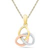 Thumbnail Image 1 of Triple Loop Pendant in 10K Tri-Tone Gold