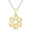Thumbnail Image 1 of Scrolling Heart Circle Pendant in 10K Gold