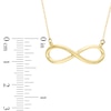 Thumbnail Image 1 of Sideways Infinity Necklace in 10K Gold