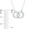 Thumbnail Image 2 of Interlocking Circles Necklace in 10K White Gold