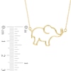 Thumbnail Image 2 of Open Elephant Necklace in 10K Gold