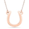 Thumbnail Image 1 of Horseshoe Necklace in 10K Rose Gold