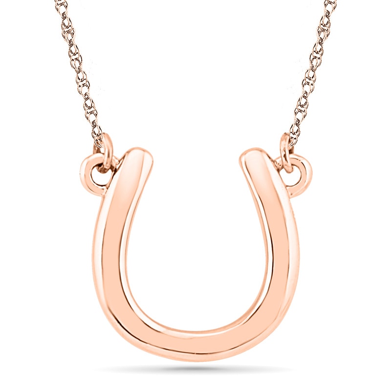 Horseshoe Necklace in 10K Rose Gold