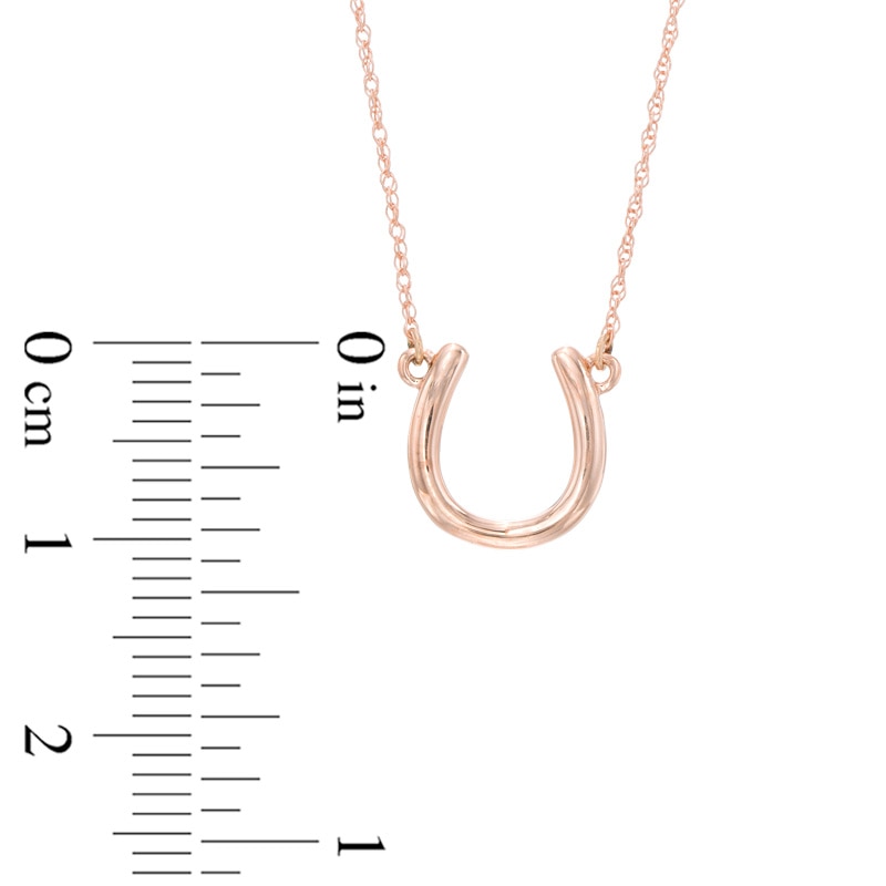 Main Image 2 of Horseshoe Necklace in 10K Rose Gold