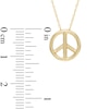 Thumbnail Image 1 of Peace Sign Necklace in 10K Gold