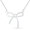 Thumbnail Image 1 of Bow Necklace in 10K White Gold