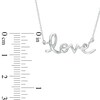 Thumbnail Image 2 of "LOVE" Script Necklace in 10K White Gold