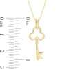 Thumbnail Image 1 of Clover Key Pendant in 10K Gold