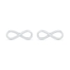 Infinity Stud Earrings in 10K White Gold