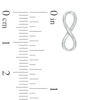 Infinity Stud Earrings in 10K White Gold
