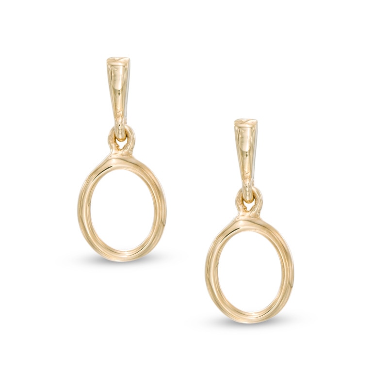 Open Circle Drop Earring in 10K Gold|Peoples Jewellers