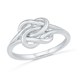 Loose Knot Ring in 10K White Gold