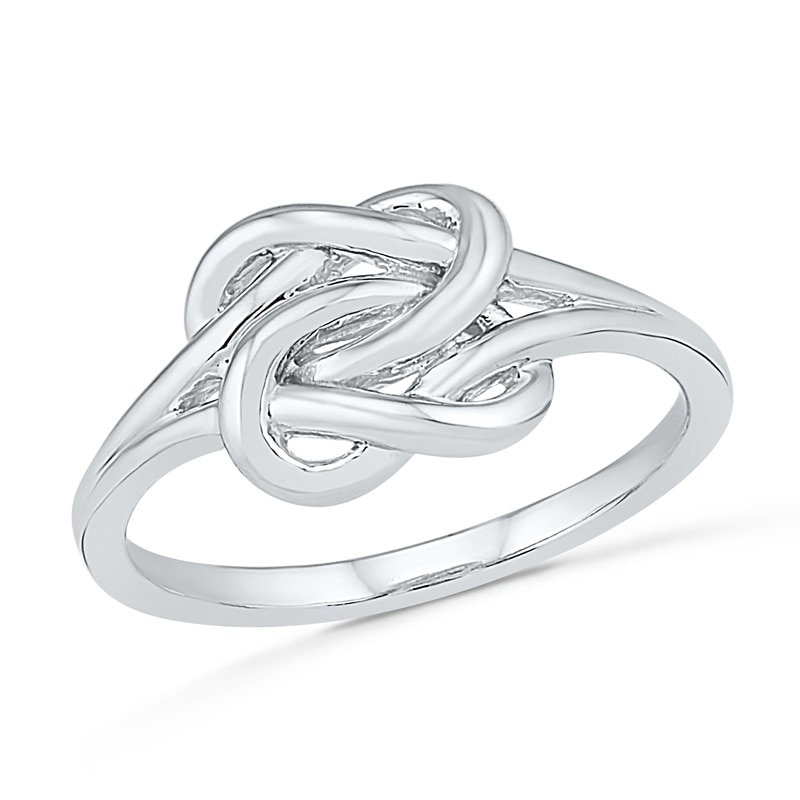 Loose Knot Ring in 10K White Gold