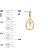Thumbnail Image 2 of Cross Teardrop Earrings in 10K Gold