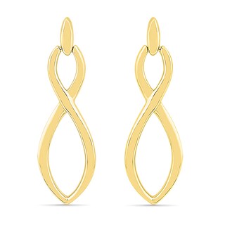 Infinity Drop Earrings in 10K Gold