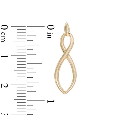 Infinity Drop Earrings in 10K Gold