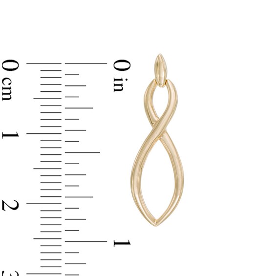 Infinity Drop Earrings in 10K Gold